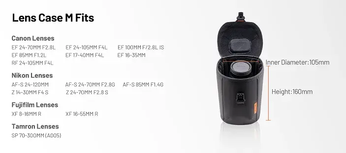 PGYTECH Lens Case - Size M