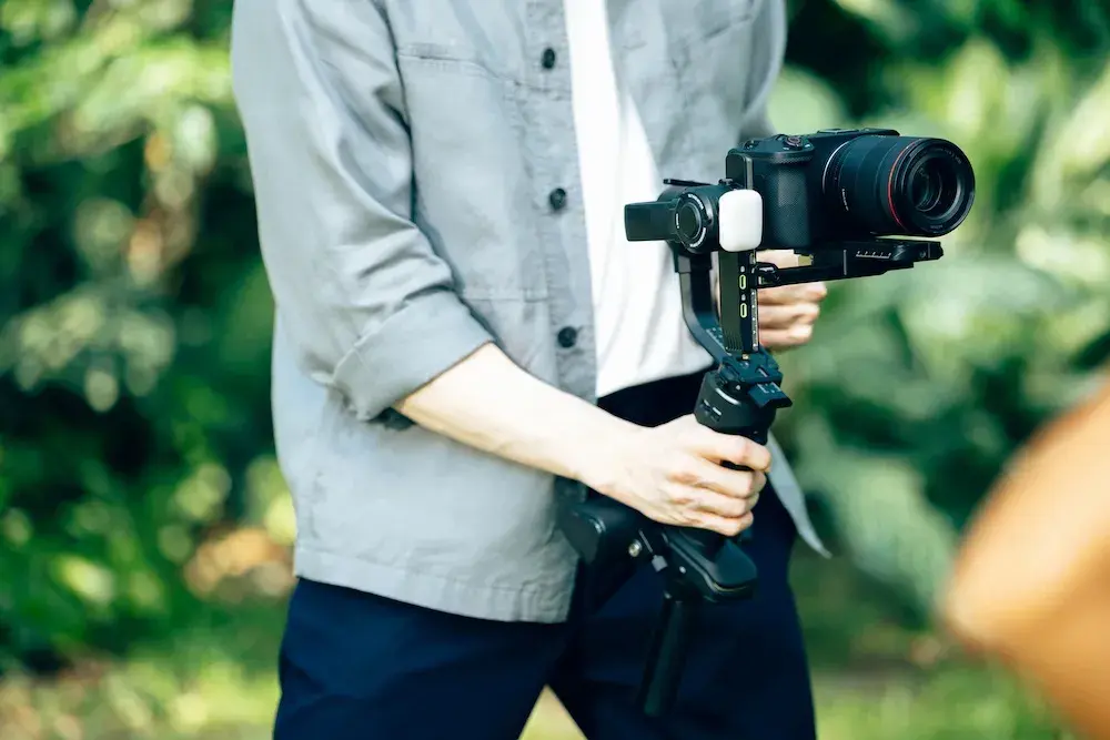 ทีมงานถ่ายทำใช้ Gimbal กับกล้อง Canon