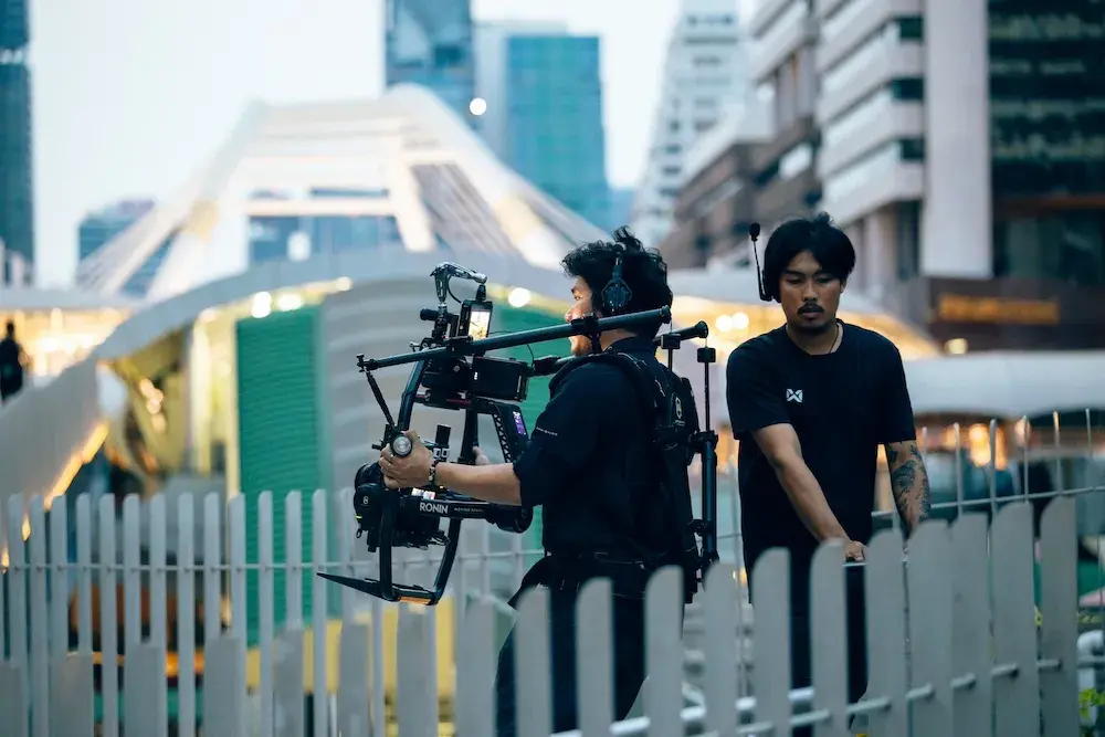 ทีมงานใช้ Gimbal Rig DJI Ronin