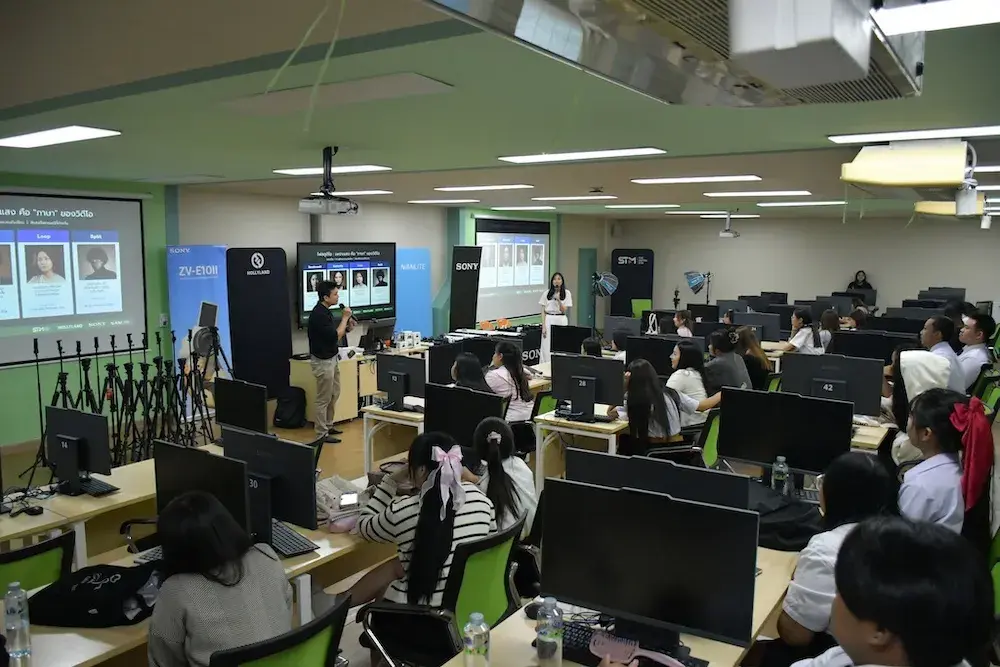 บรรยากาศการบรรยายเรื่อง Video Content ในห้องเรียน