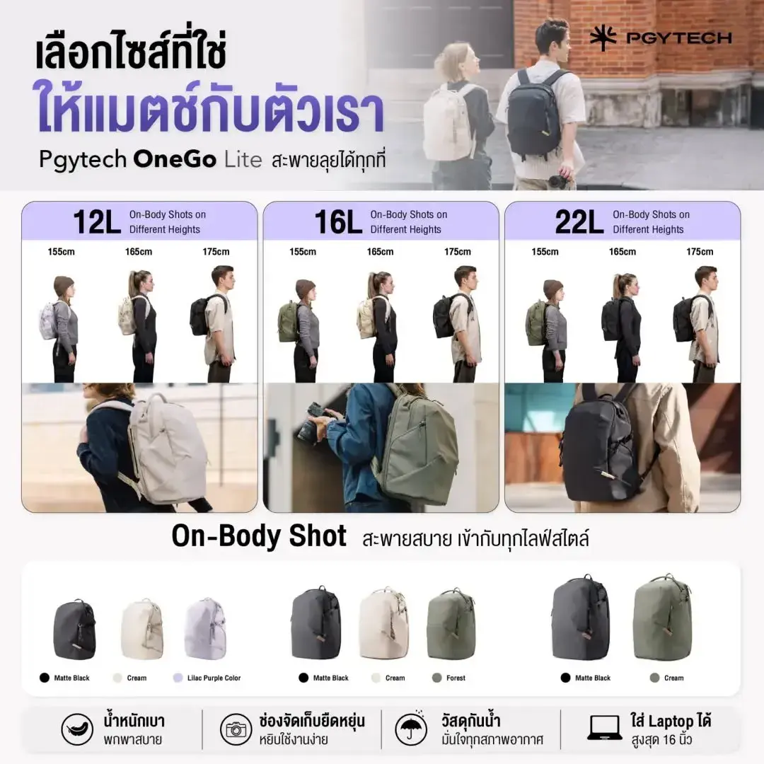 PGYTECH OneGo Lite Backpack 12L -00002