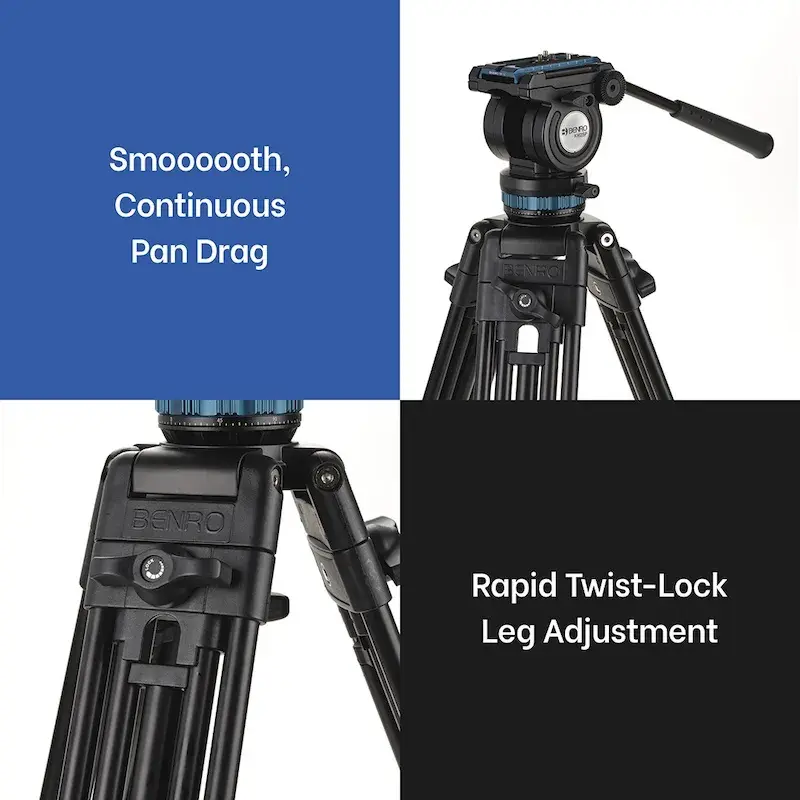 ขาตั้งกล้องวิดีโอ Benro KH - Continuous Pan Drag