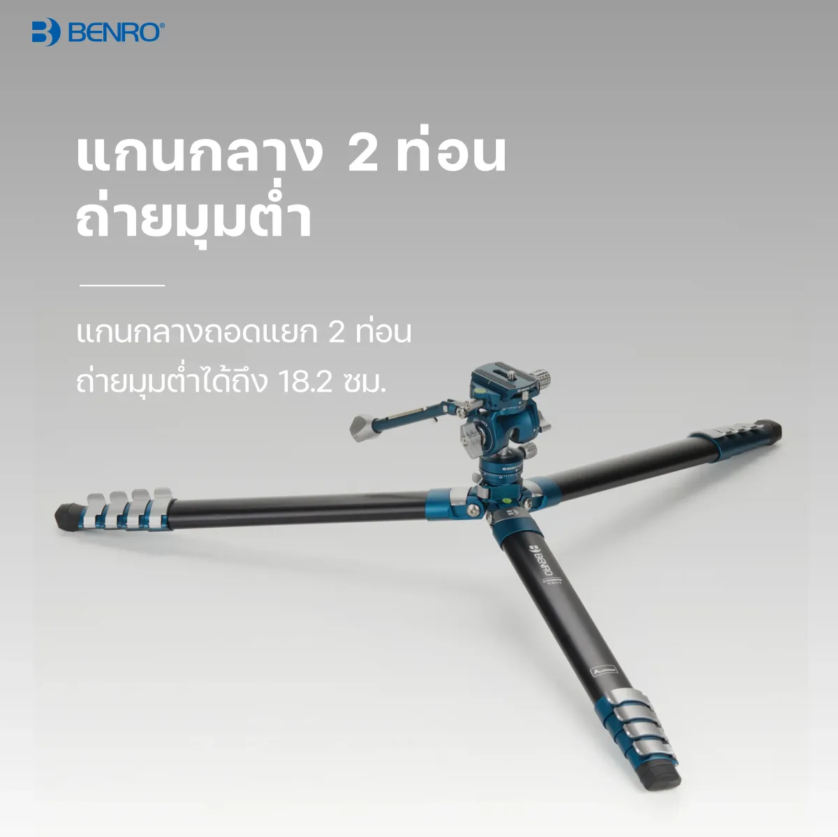 ขาตั้งกล้อง Benro CyanBird - แยก 2 ท่อน ถ่าย Low-Angle